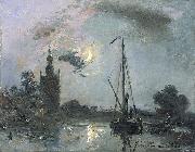Johan Barthold Jongkind, Overschie in the Moonlight